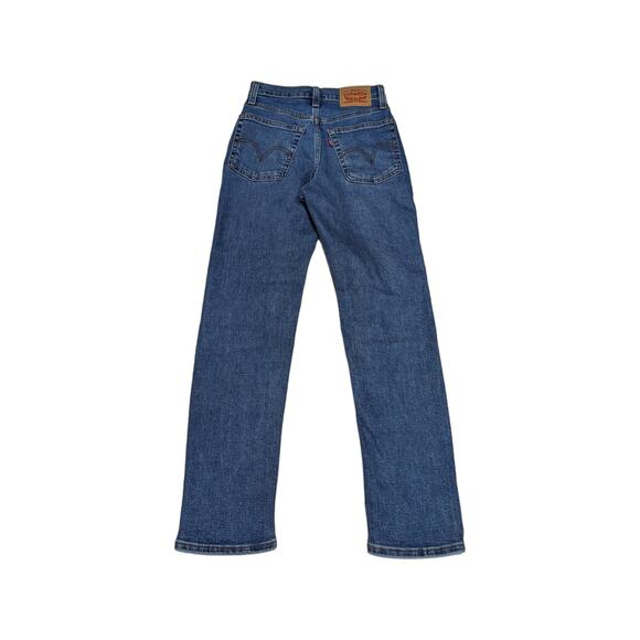 Levi's Wedgie Straight Jeans Medium Wash Blue Womens 24 High Rise Baggy Relaxed - Picture 3 of 7